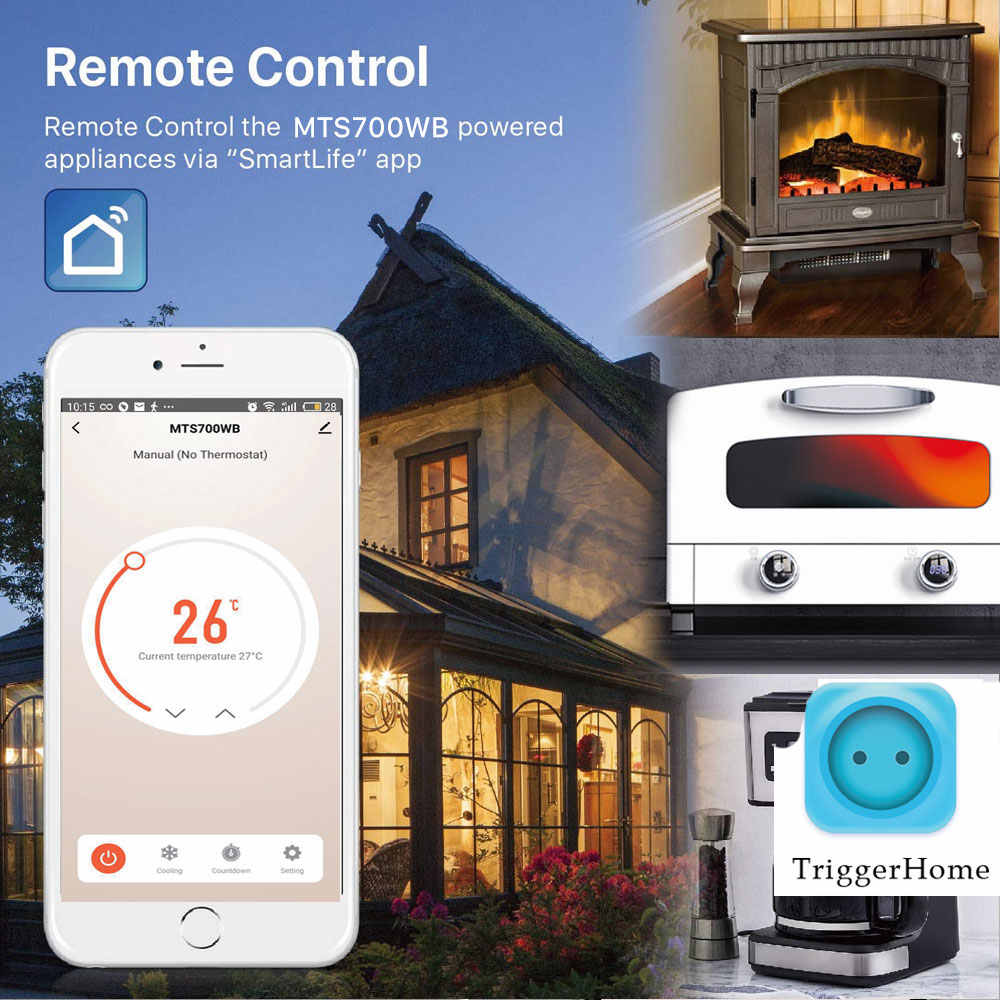 Tuya Smart Life WIFI Temperature Sensor Heating Boiler Cool Controller  Remote Switch Thermometer Thermostat Alarm App
